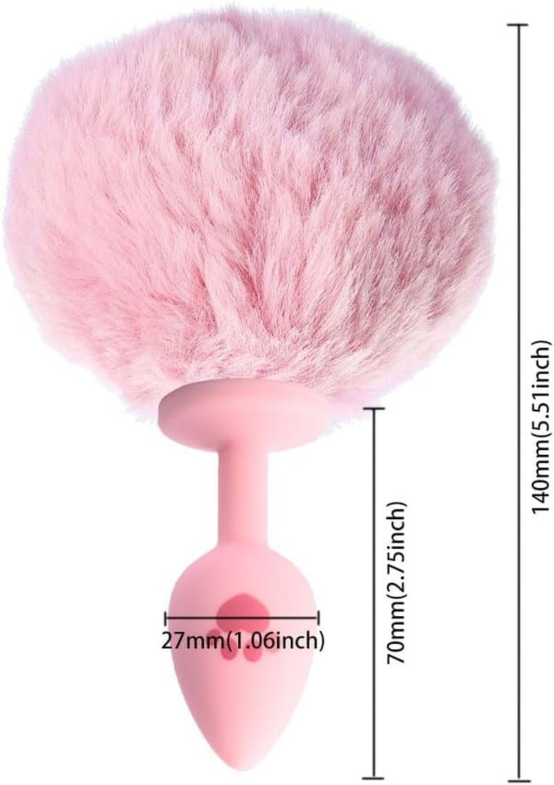 BlushBunny Tapón Anal de Silicona con Cola de Conejo Rosa
