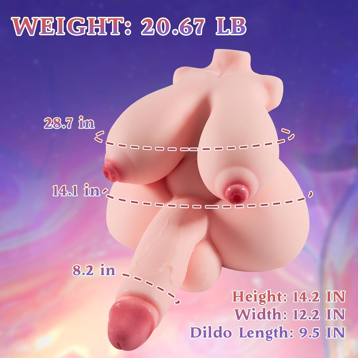 NyxionX 5-in-1 Transgender Sex Doll Torso 20.6lb