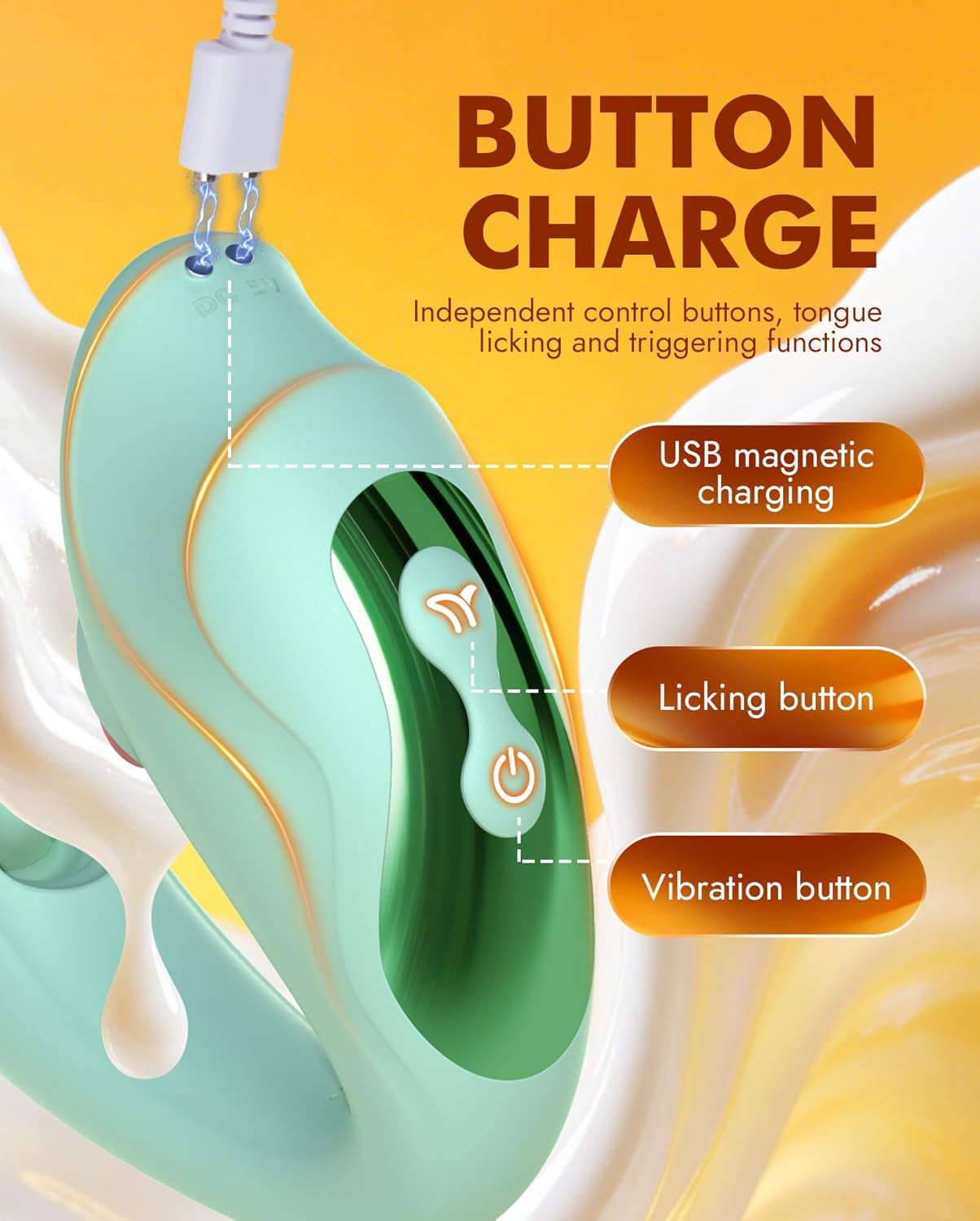 Vibrador de lengua ElyraFlex 4 en 1 para punto G y clítoris con 7 modos