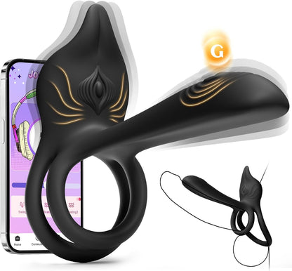 Anillo para el pene NoirPetal estimulador de clítoris de rosa funda para el punto G