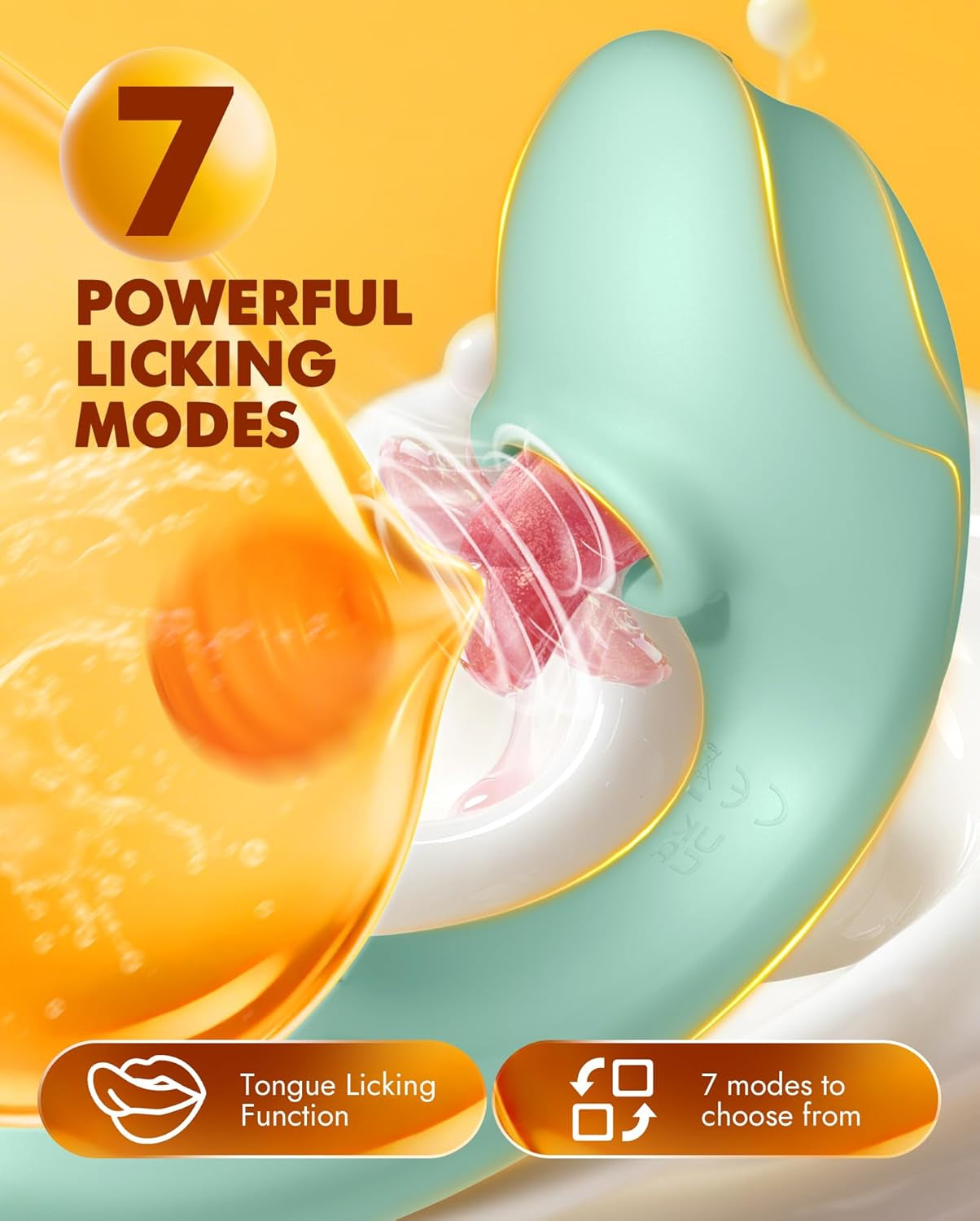 Vibrador de lengua ElyraFlex 4 en 1 para punto G y clítoris con 7 modos