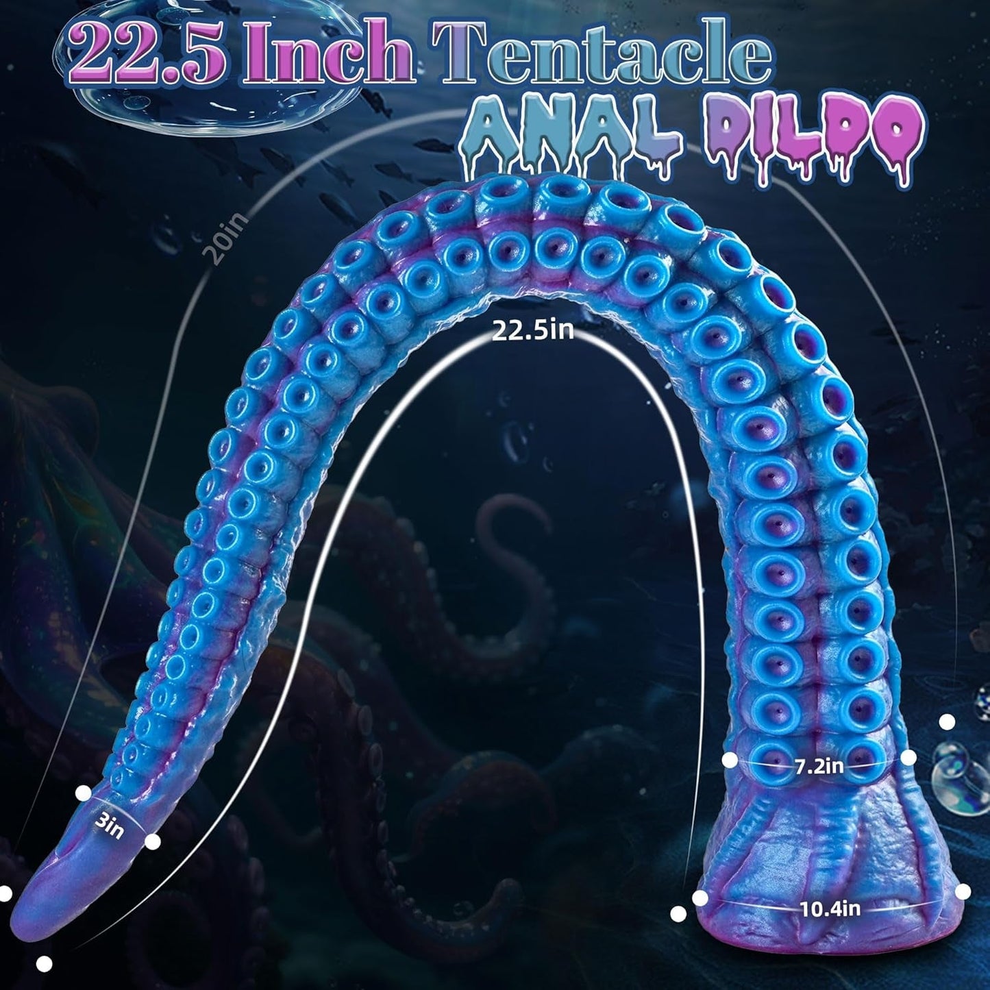 KrakenCoil 22.5" XL Tentacle Fantasy Dildo Suction