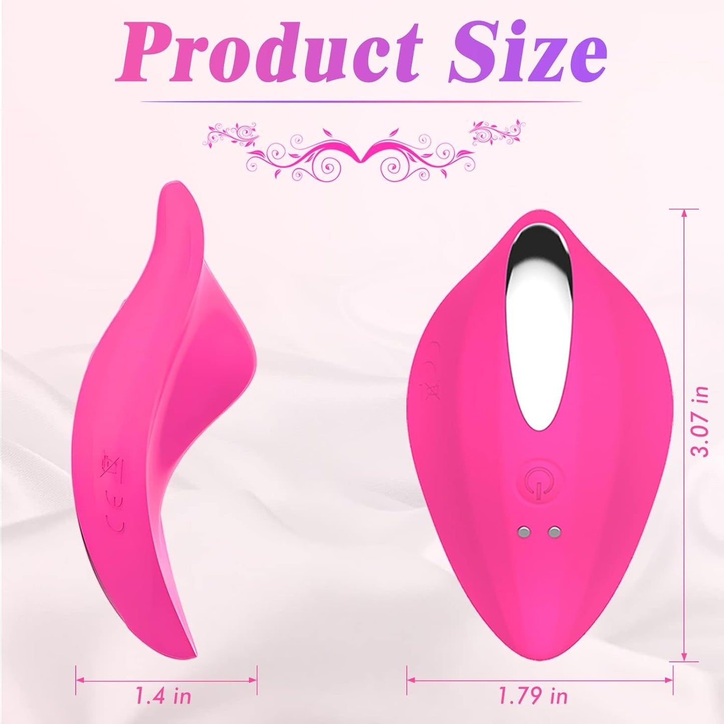 RoseWhisper Vibrador de bragas con control remoto 12 modos