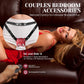 CrimsonControl Vibrador de Clítoris con Anillo para Pene y Arnés a Control Remoto