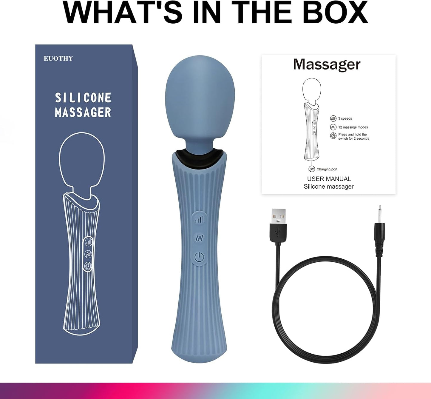 Vibromasseur baguette étanche AquaLock 12 modes