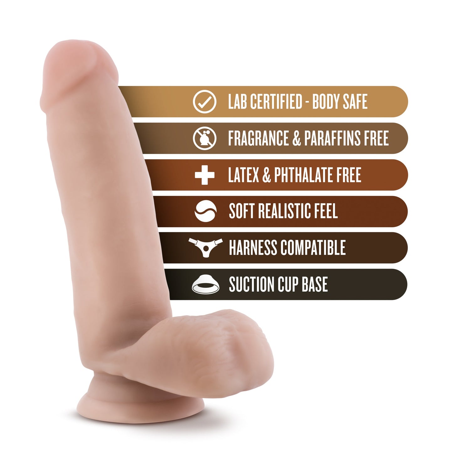 Coverboy The Surfer Dude Dildo de 7" - Carne