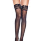 Sheer Lace Top Thigh High Stockings