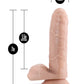 Dildo de 7 pulgadas "Coverboy Tony The Waiter" - Color carne