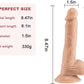 FlexJet Dildo Curvo de Silicona con Ventosa de 8,4” y Chorro