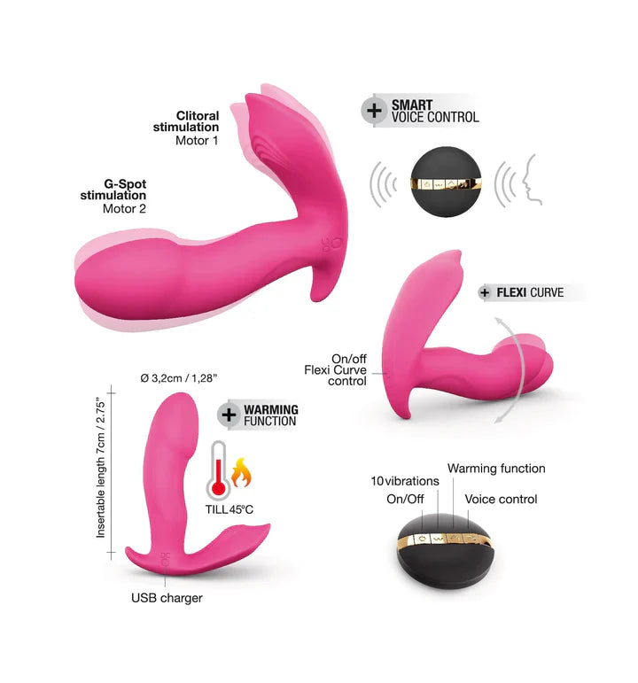 Dorcel Secret Clit Heating And Voice Control Vibe - Pink