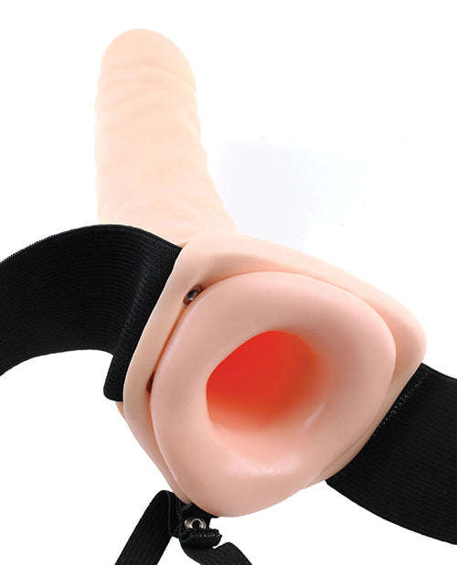 Fetish Fantasy Series 8" Consolador Hueco con Tira – Carne