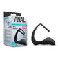 Anal Adventures Cock Ring Plug - Black