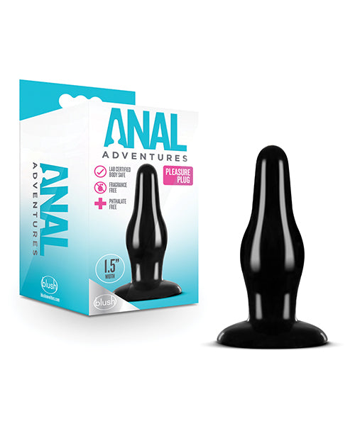 Anal Adventures Pleasure Butt Plug - Black