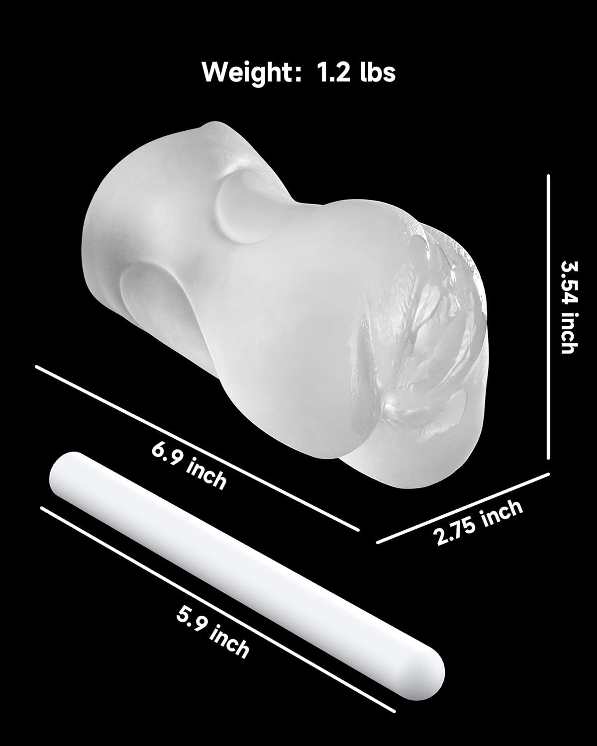 TrinityTouch Realistic Transparent Pleasure Doll Masturbator