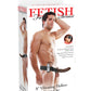 Serie Fantasía Fetichista 20cm Vibrador Hueco con Arnés Marrón