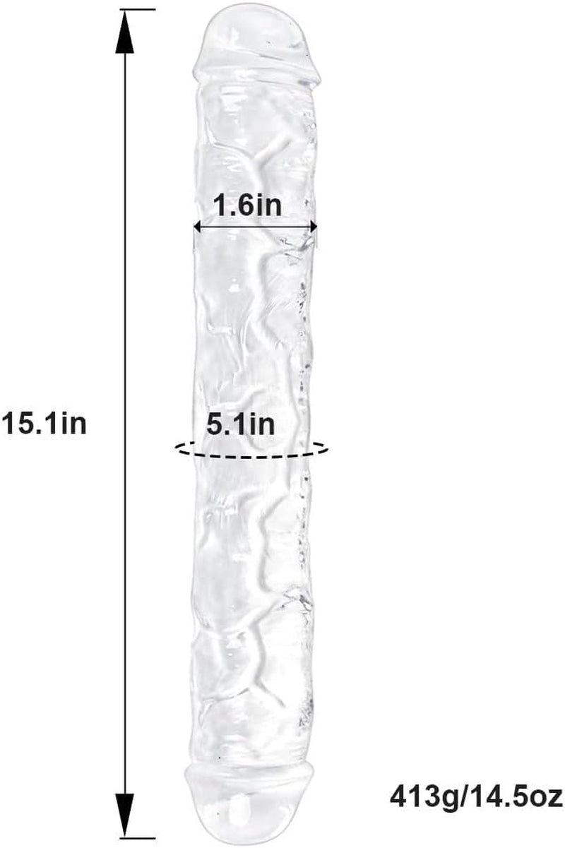 DuoMorph Dildo de doble extremo flexible y realista de 15.1"