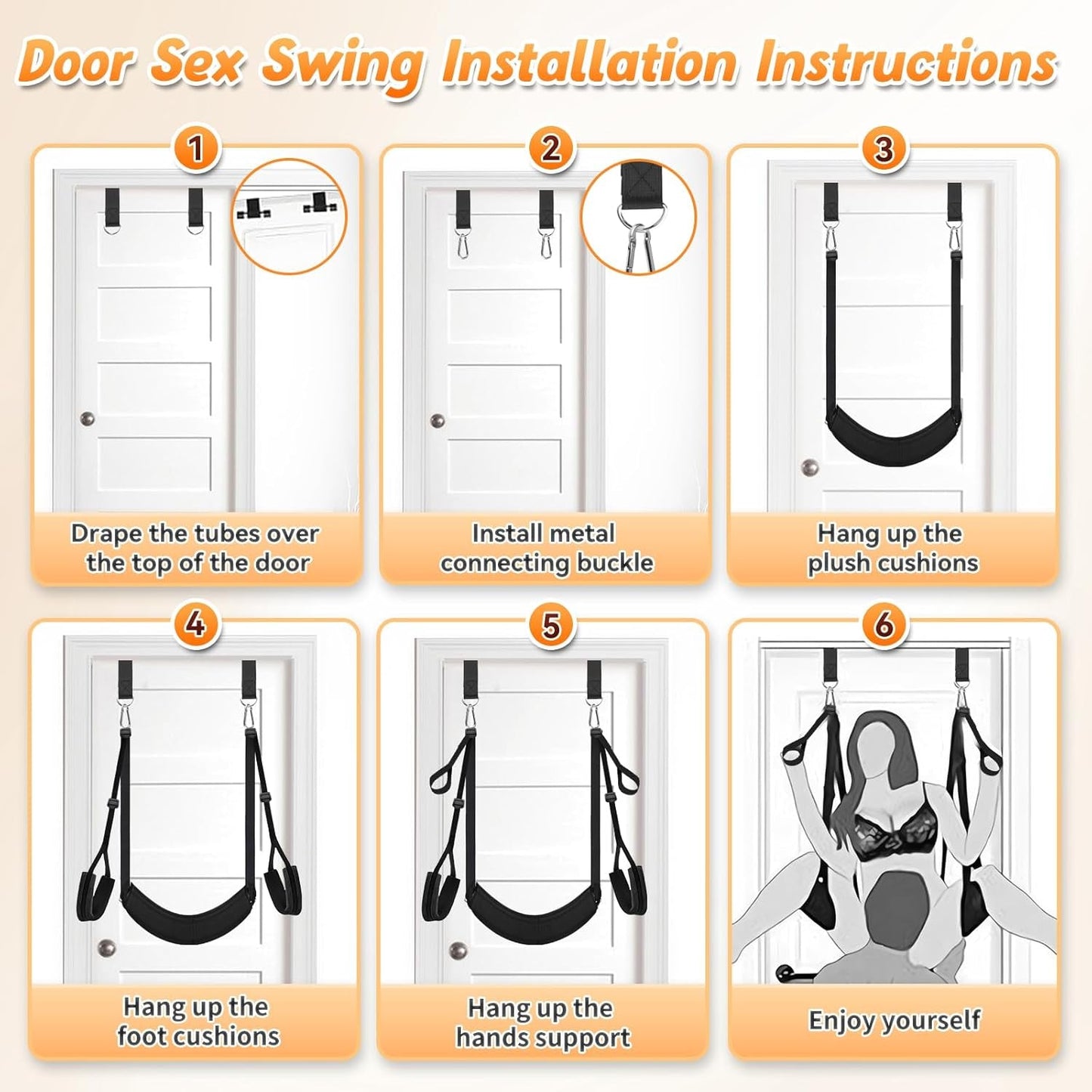 PlushBond BDSM Columpio Sexual de Puerta Cojines de Felpa