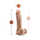 Dildo realista "Mitch el jinete fornido" de 8" - Color carne