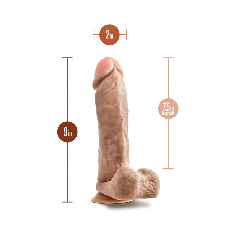 Dildo realista "Mitch el jinete fornido" de 8" - Color carne