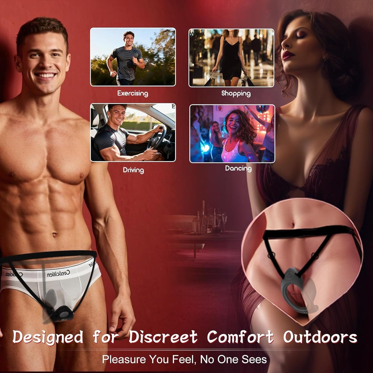 StrapPulse Vibromasseur Anal Portable Plug pour Couples