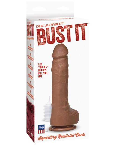 Dildo para eyaculación Bust It de 8.5" - Marrón