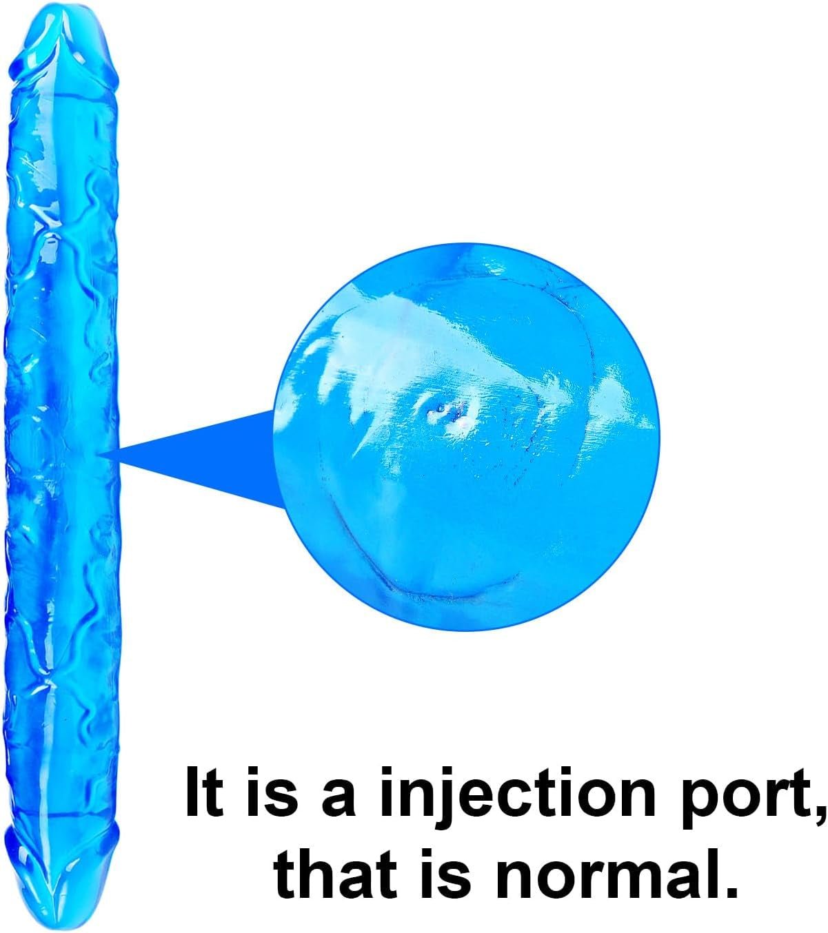 Juguete para principiantes BlueEase, dildo doble delgado de 11.8 pulgadas