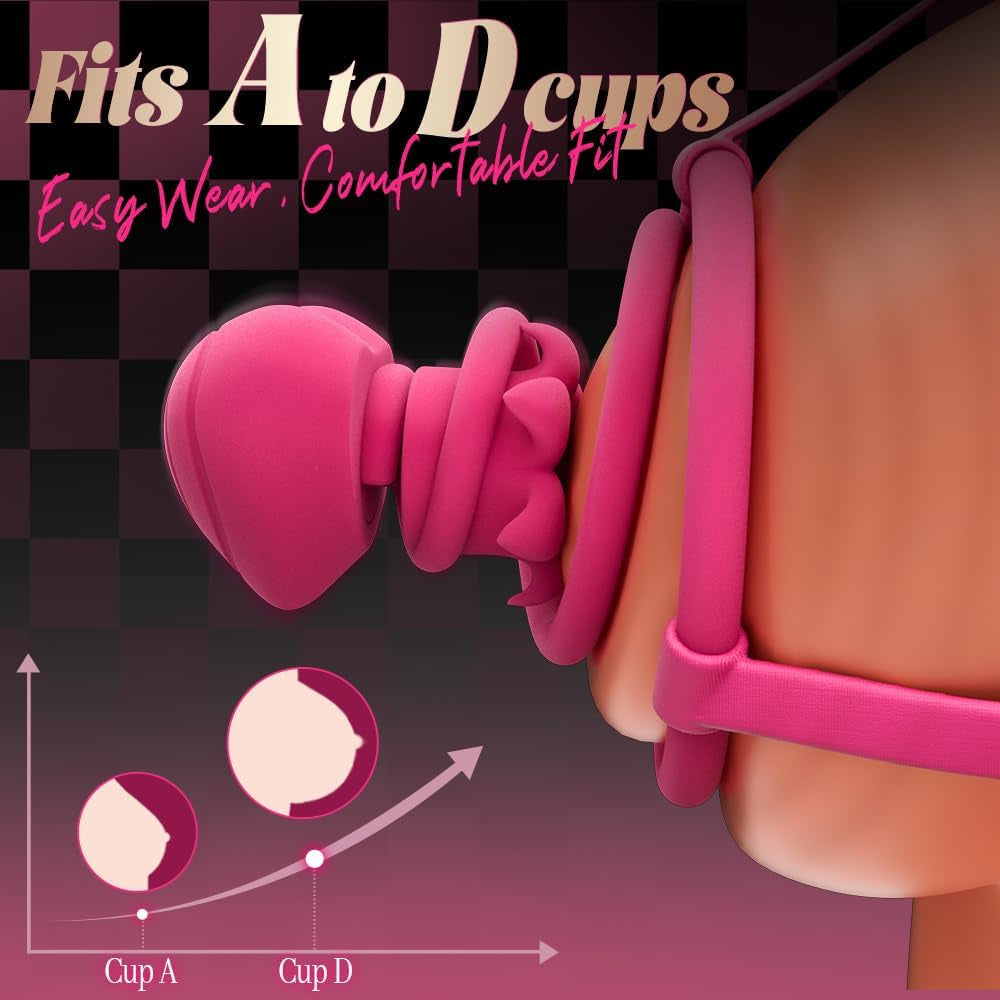HaloWear Vibrador de pezones 6 en 1 con sujetador y control por app