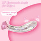 RoseGlass Dildo de cristal de 7.2" con arcoíris, tapón anal para punto G