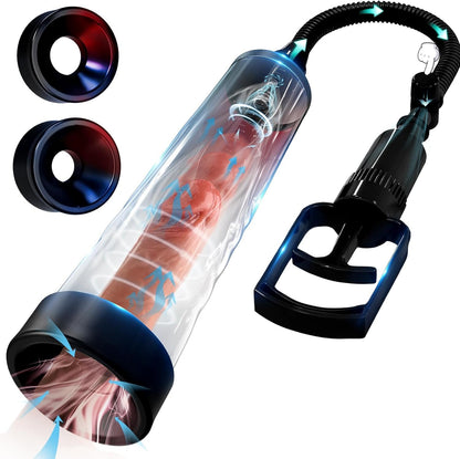 Bomba para pene MaxReach Manual Tubo de 9,5" Funda realista