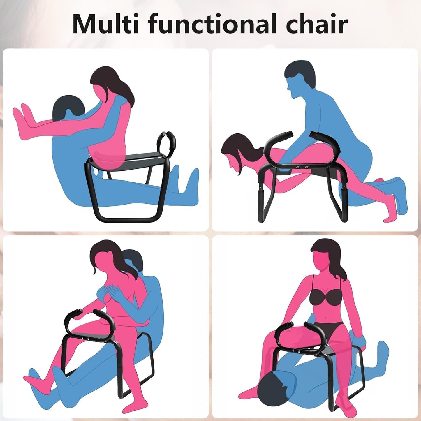 Silla sexual AxisControl con apoyabrazos y correas elásticas
