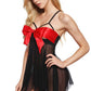 Mesh Bow Bust Babydoll