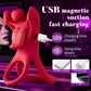 TongueFlex Cock Ring Clit Stimulator 9 Modes Silicone
