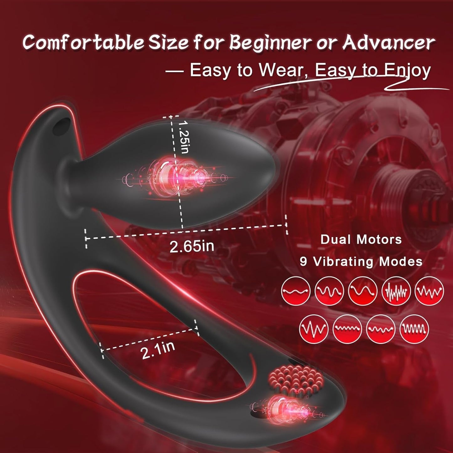 StrapPulse Vibromasseur Anal Portable Plug pour Couples