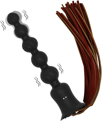 PulseBead Vibrating Beads  Prostate Massager w/ Whip