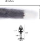 SilverFrost Small Steel Tail Butt Plug Gray White