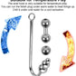 Gancho anal de acero inoxidable de 3 bolas SteelShift