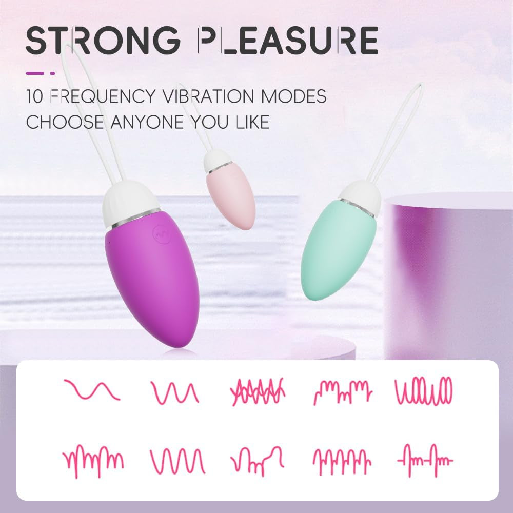 EmeraldSync App Huevo Vibrador Remoto 10 Modos Impermeable Silencioso