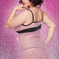 Plus Size Sizzling Heart Mesh Chemise