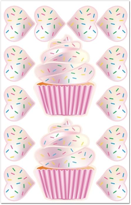 Cubrepezones Comestibles con Forma de Cupcake y Corazón