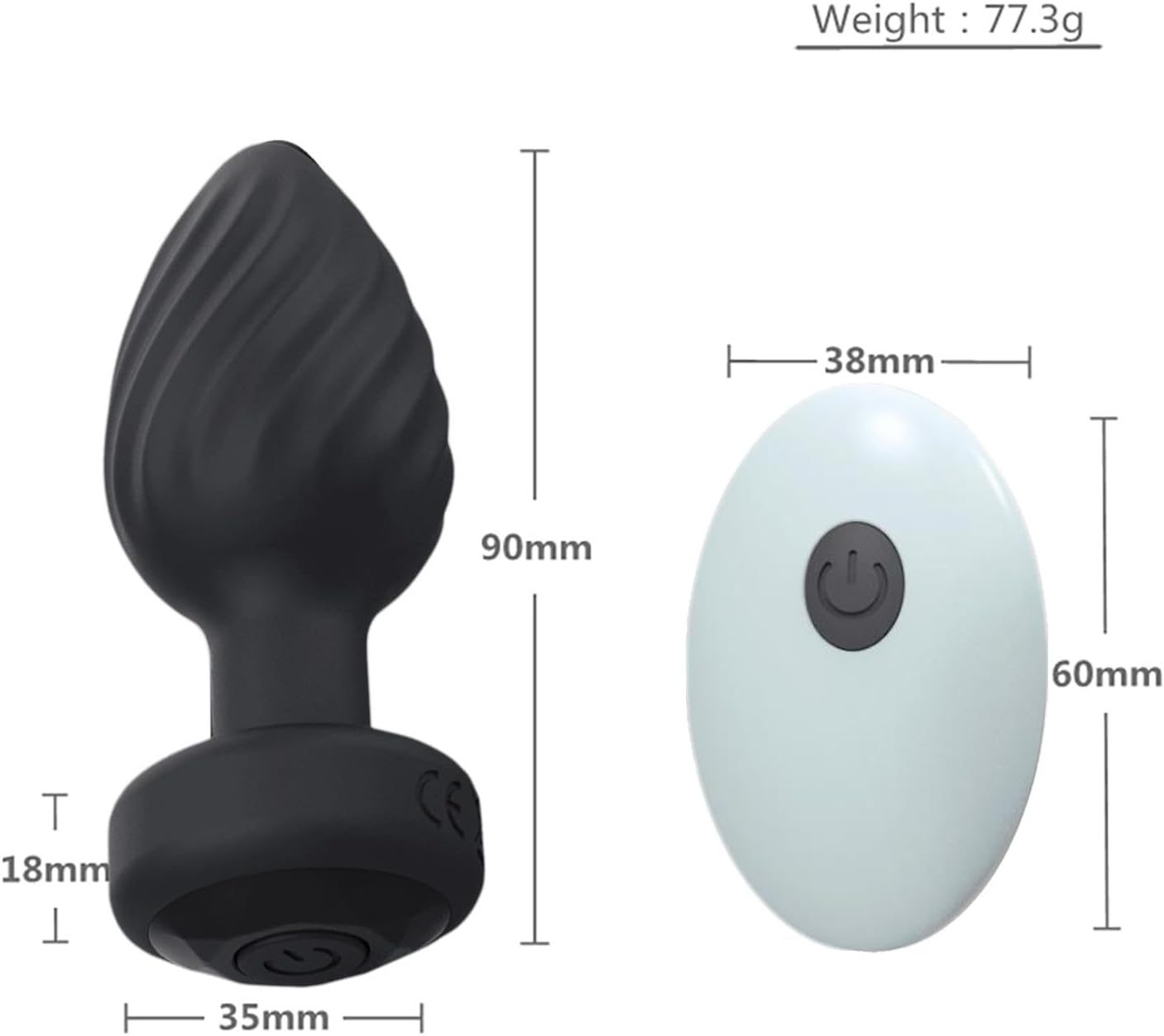 SirenSurge tapón anal vibratorio a control remoto