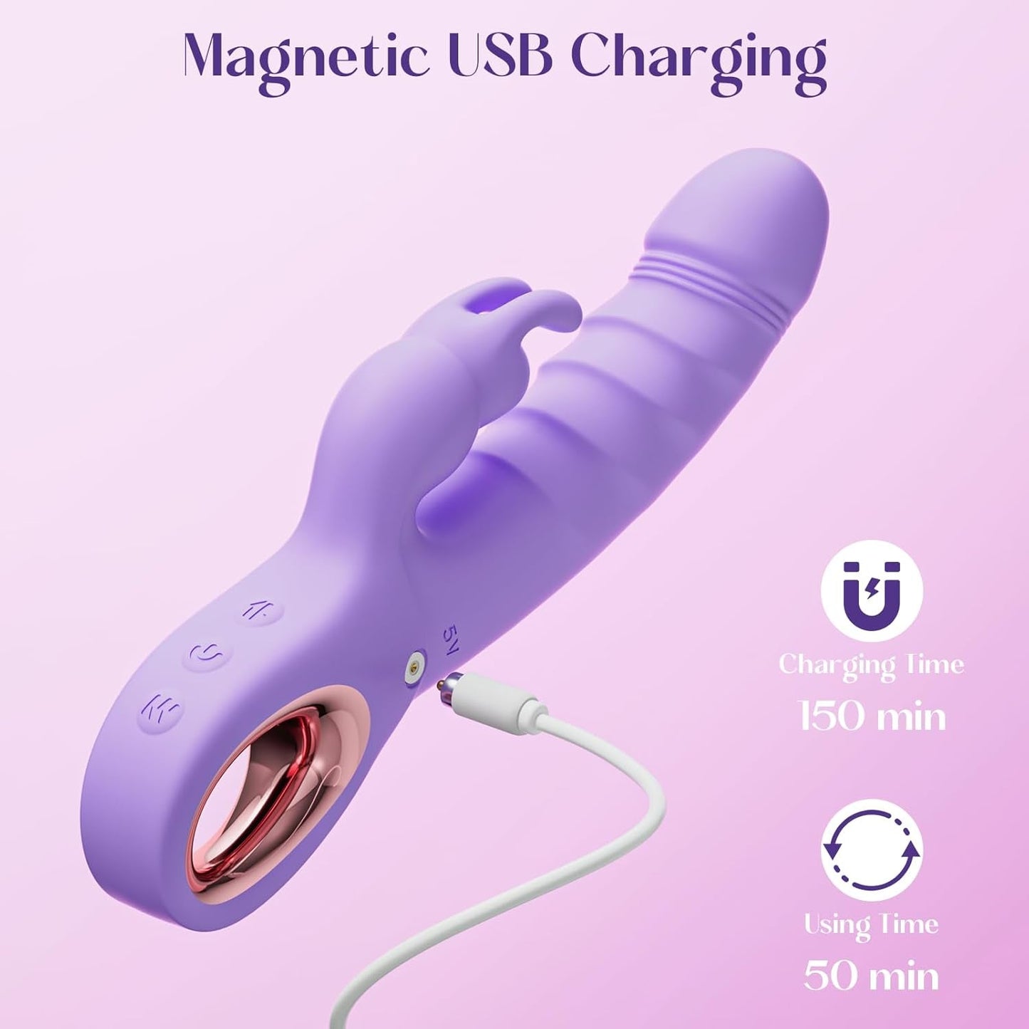 Vibromasseur Lapin Pénétrant AuralisX 7 Modes 3 Moteurs Étanche