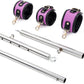 VelvetGrip Purple Adjustable Spreader Bar with Furry Straps
