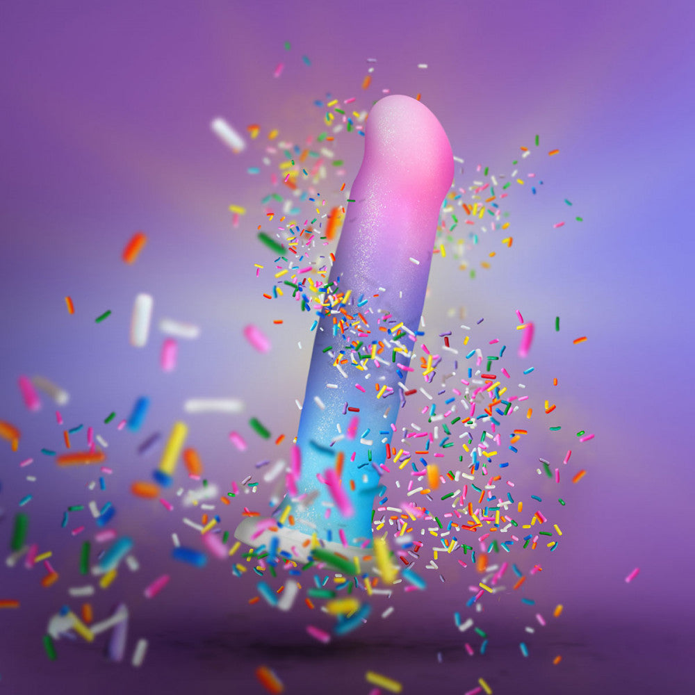 Dildo de silicona Blush Avant D17 Lucky - Rosa/Azul