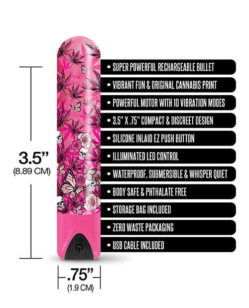 Vibreur balle rechargeable 3,5" - Rose