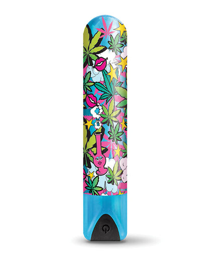 Buzzed Mini vibrador recargable de 3,5" - Azul