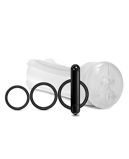 MSTR B8 Squeeze Vibrating Pussy Pack - Kit de 5 transparentes