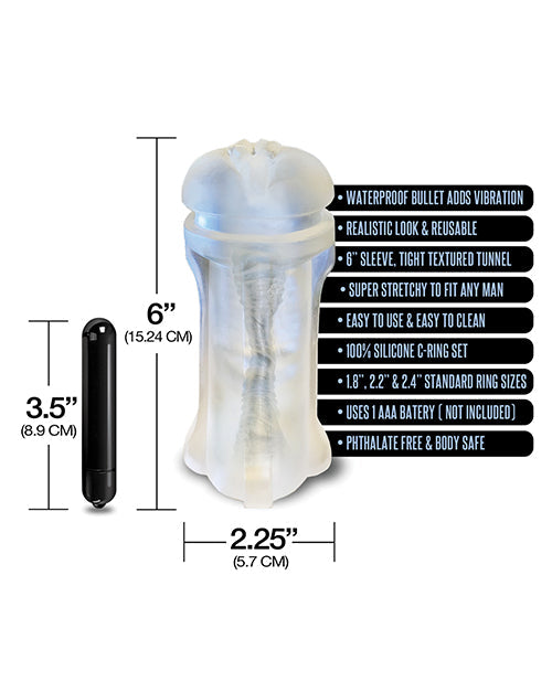 MSTR B8 Squeeze Vibrating Pussy Pack - Kit de 5 transparentes