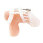 Blue Line Silicone Chastity Cage White