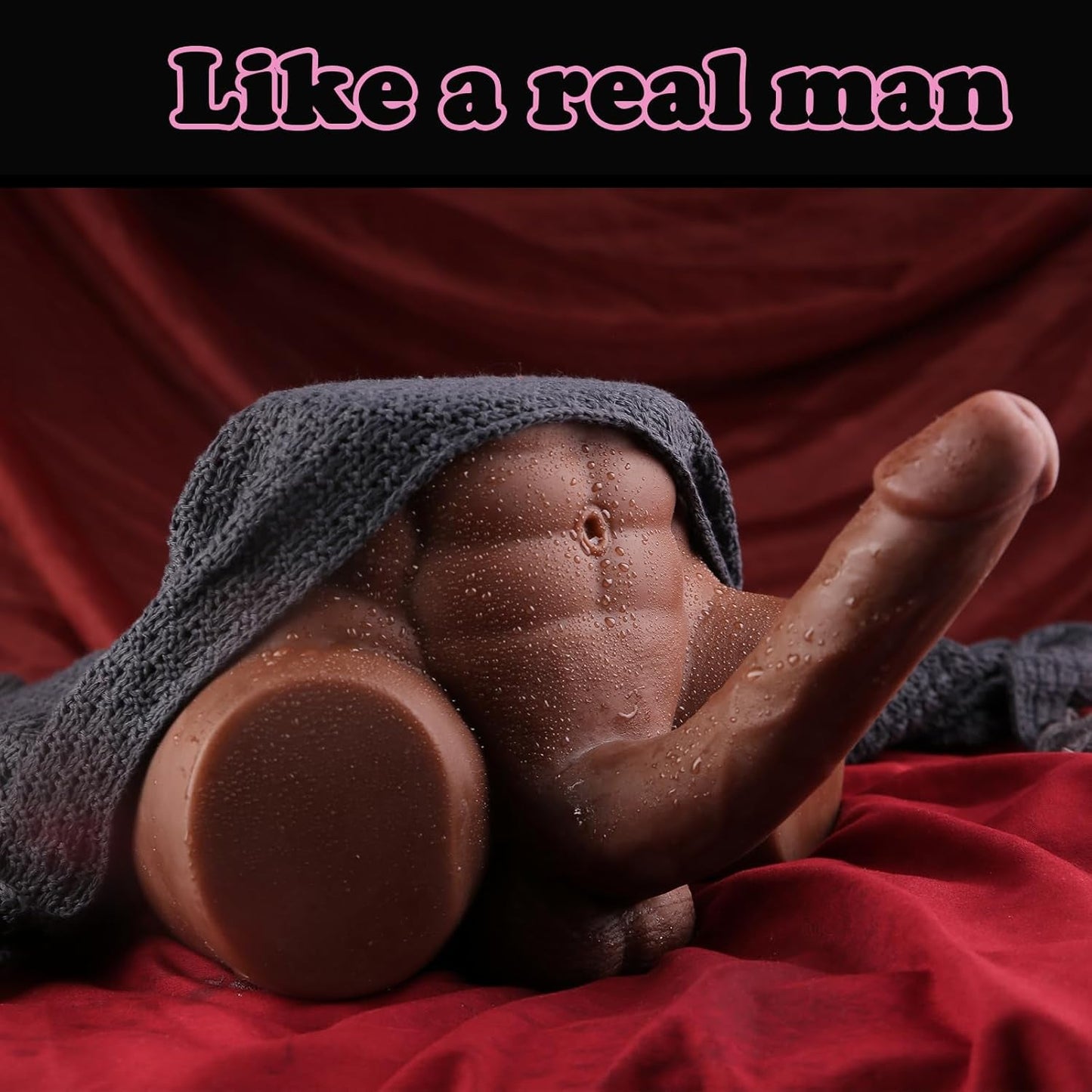 Muñeco sexual masculino AxisFlex Torso con dildo flexible de 8 pulgadas