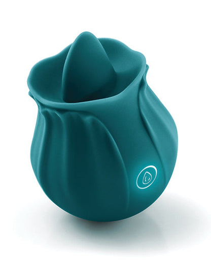 Inya The Kiss Vibromasseur Rechargeable - Bleu sarcelle foncé
